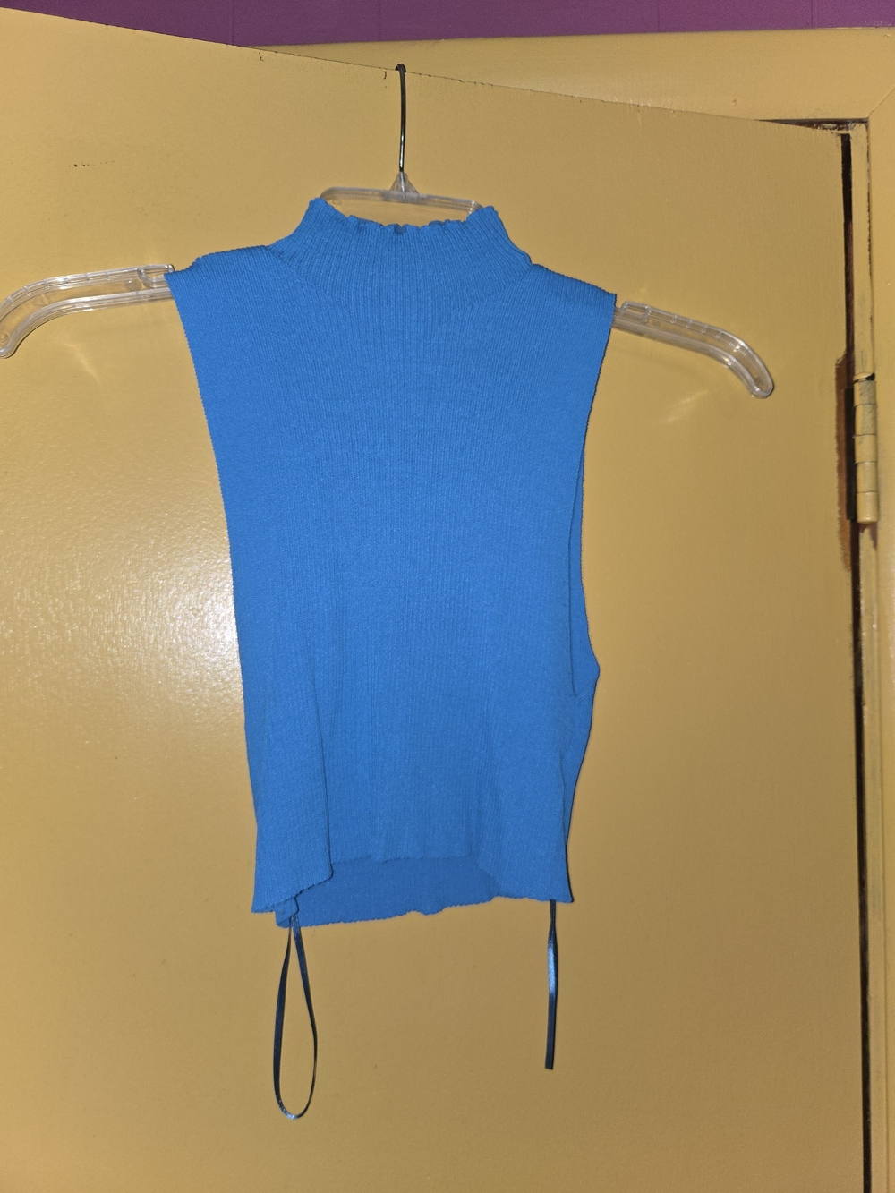 Lioness Vibrant Blue Sleeveless Mock Neck Ribbed Tank